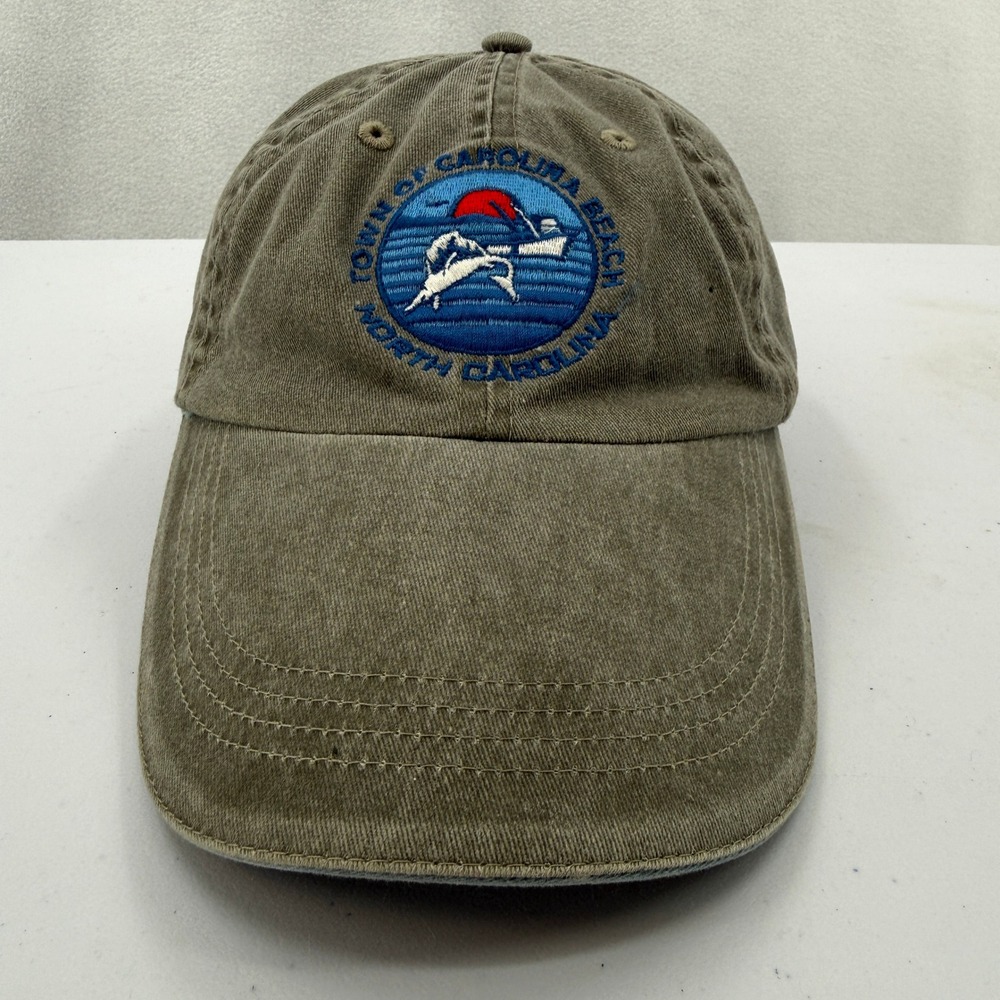 Carolina Beach North Carolina Hat Unisex OS Green Blue Embroidered Dad Cap Anvil